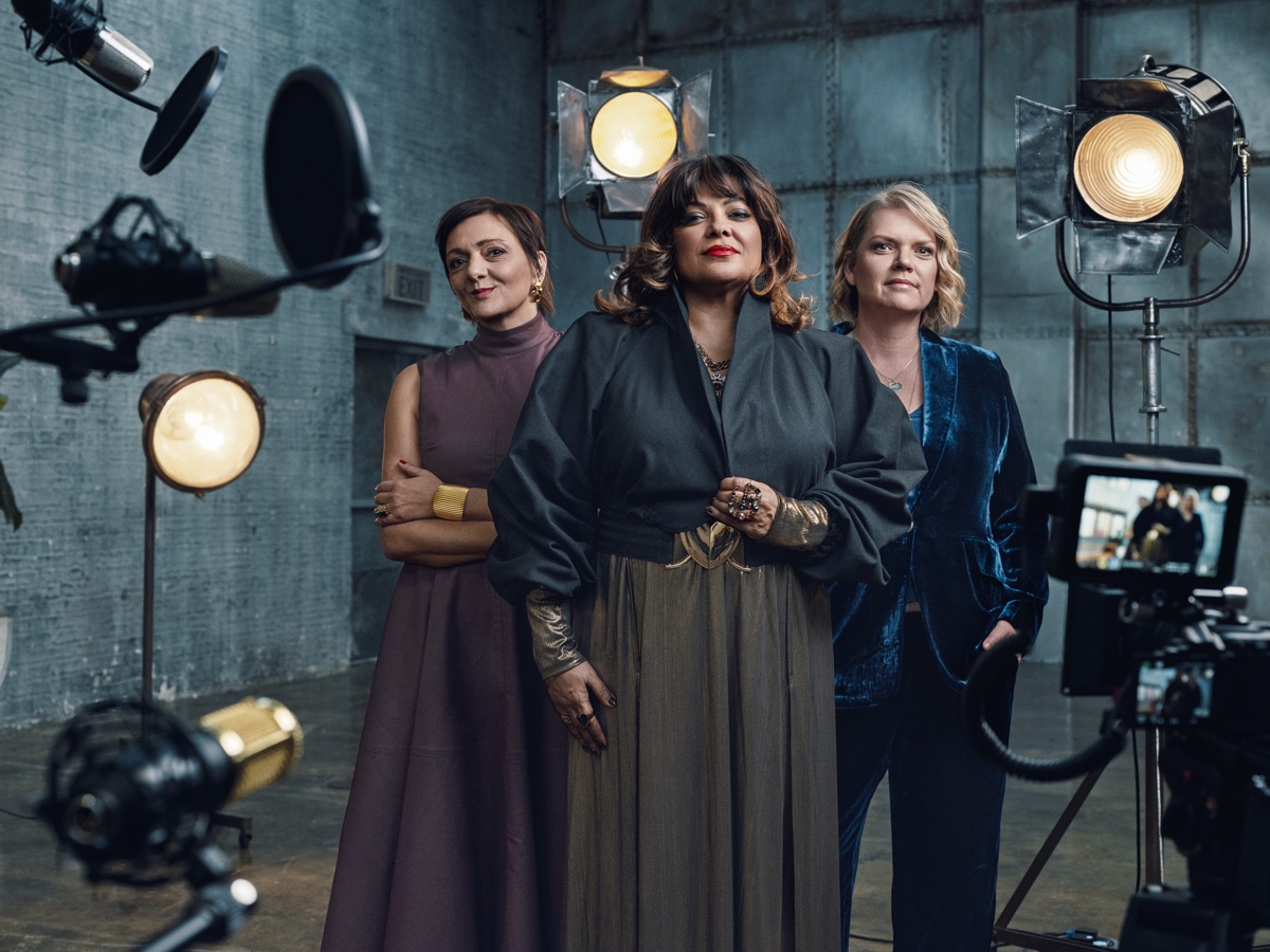 HERA Media co-founders Nishma Patel Robb, Rosie Allimonos and Kirsty Hunter, photographed by Sane Seven